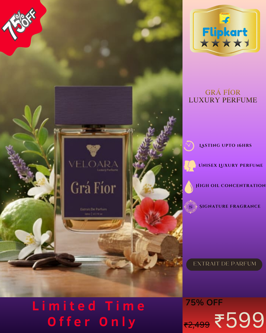 Grá Fiór Luxury Perfume 50ML - Extrait De Parfum (Men & Women)