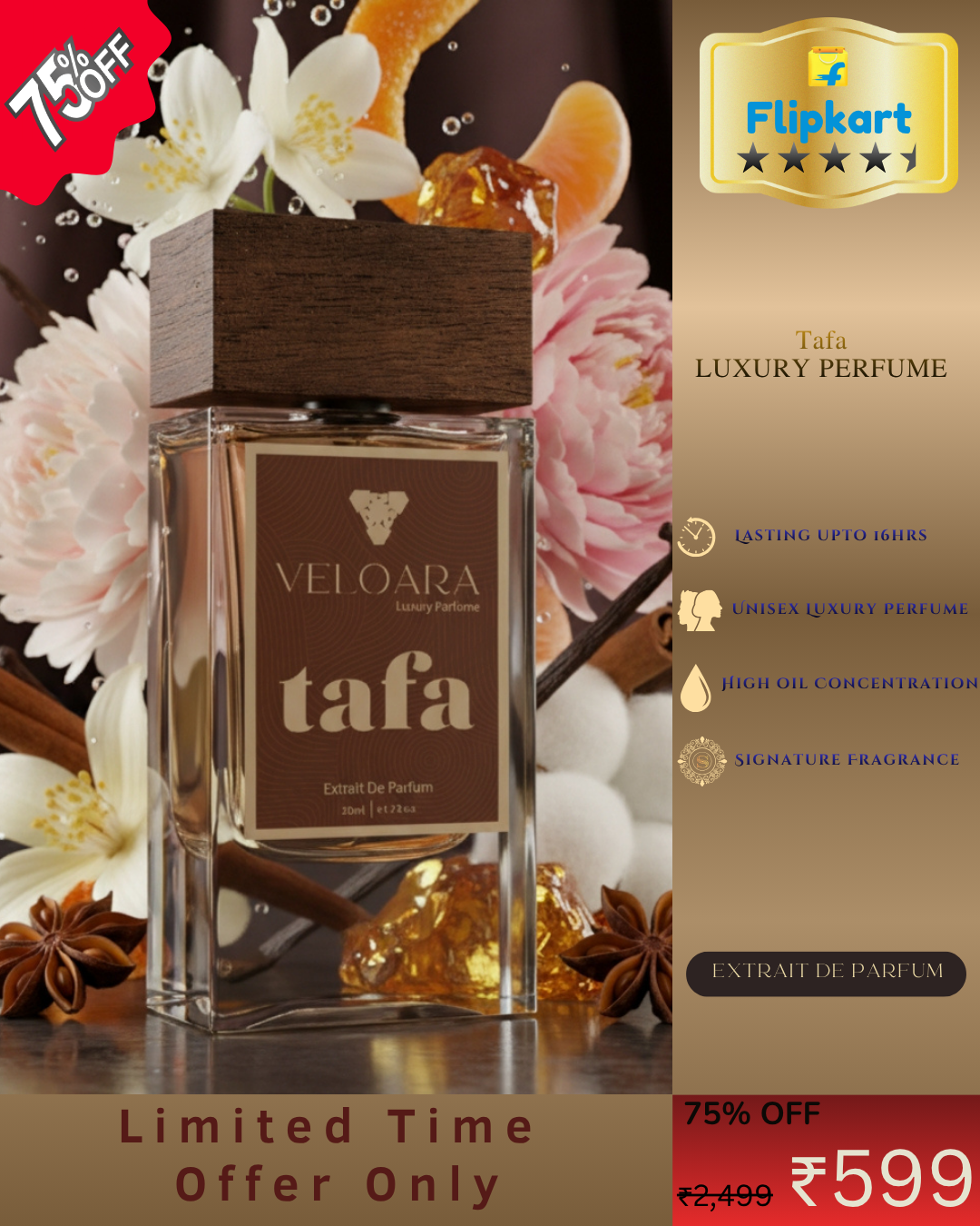 Tafa Luxury Perfume 50ML - Extrait De Parfum (Men & Women)
