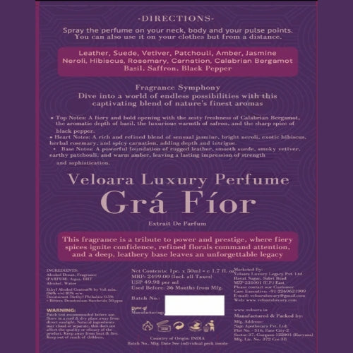 Tafa 50 ML & Grá Fíor Luxury Perfume 50ML - Extrait De Parfum (Men & Women) - Combo